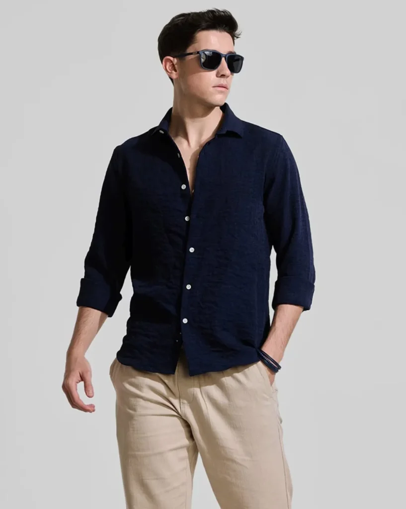 Buy navy Shirts for Men by Snitch