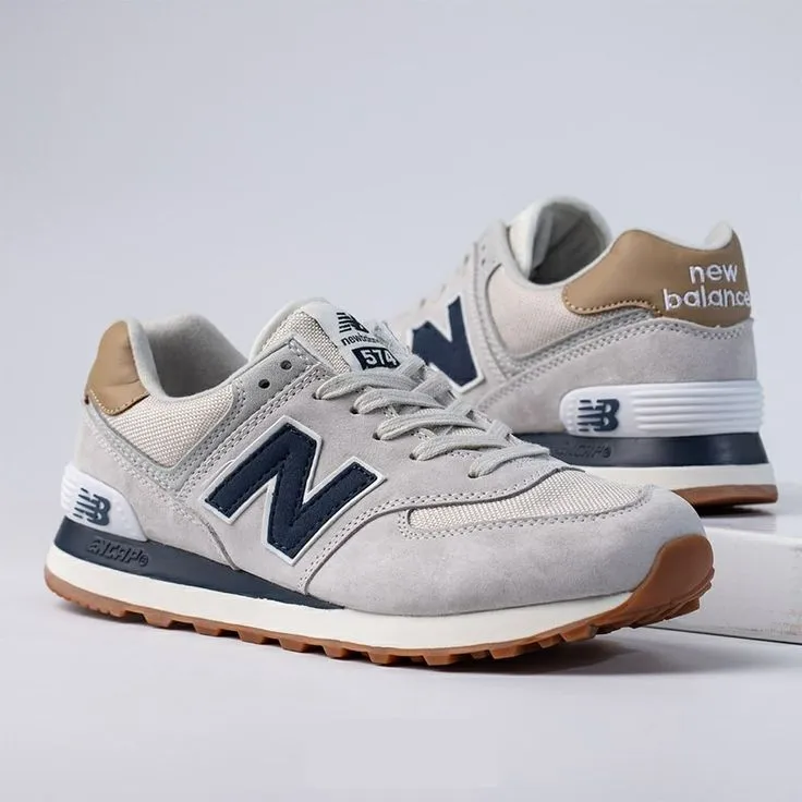 New Balance 574 Sneakers for Men (Beige, 9.5)