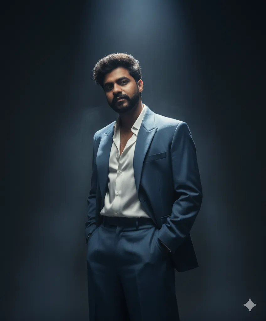 Stylish Men Suit Outfit With Retro Vibe Gemini Prompt